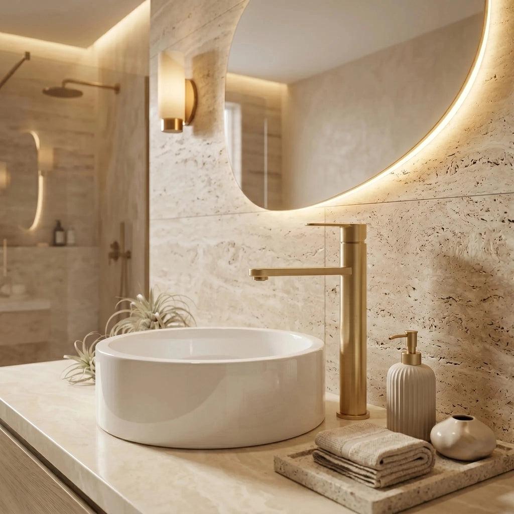 Rubinetto Da Bagno Rea Arcos Brush Gold