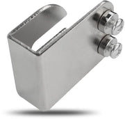 Coppia di attacchi a vite in acciaio - Dimensioni 47 x 35 x 19 mm - Materiale di alta qualità - Serraggio resistente ai abrasivi - Attacco per trasmissione