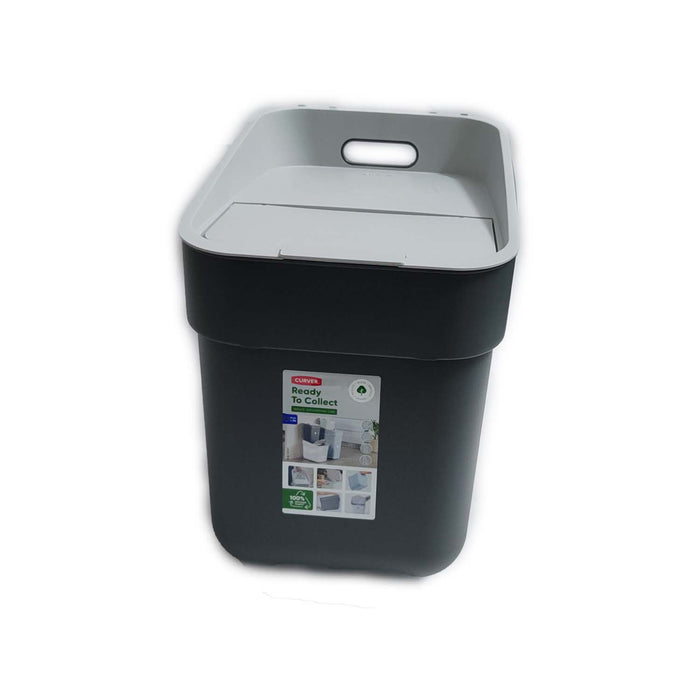 PATTUMIERA CURVER READY GRIGIO / ANTRACITE LT. 20 CON FERMA BUSTA