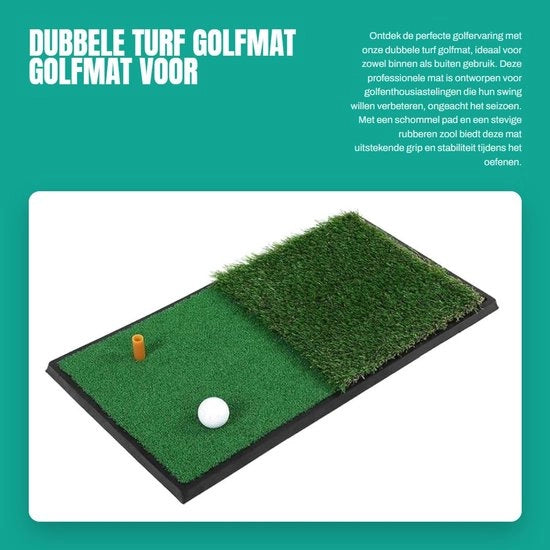 Matrice di Golf in Gomma/PVC - Padrino di Balzo - Matrice di Pratica Bicamera - Matrice Professionale - Adatta per Esercizi di Golf - Matrice di Allenamento Golf