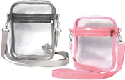 Borsa trasparente regolabile - sacchetto impermeabile - rosa - multifunzionale - Unico modello - moderna.