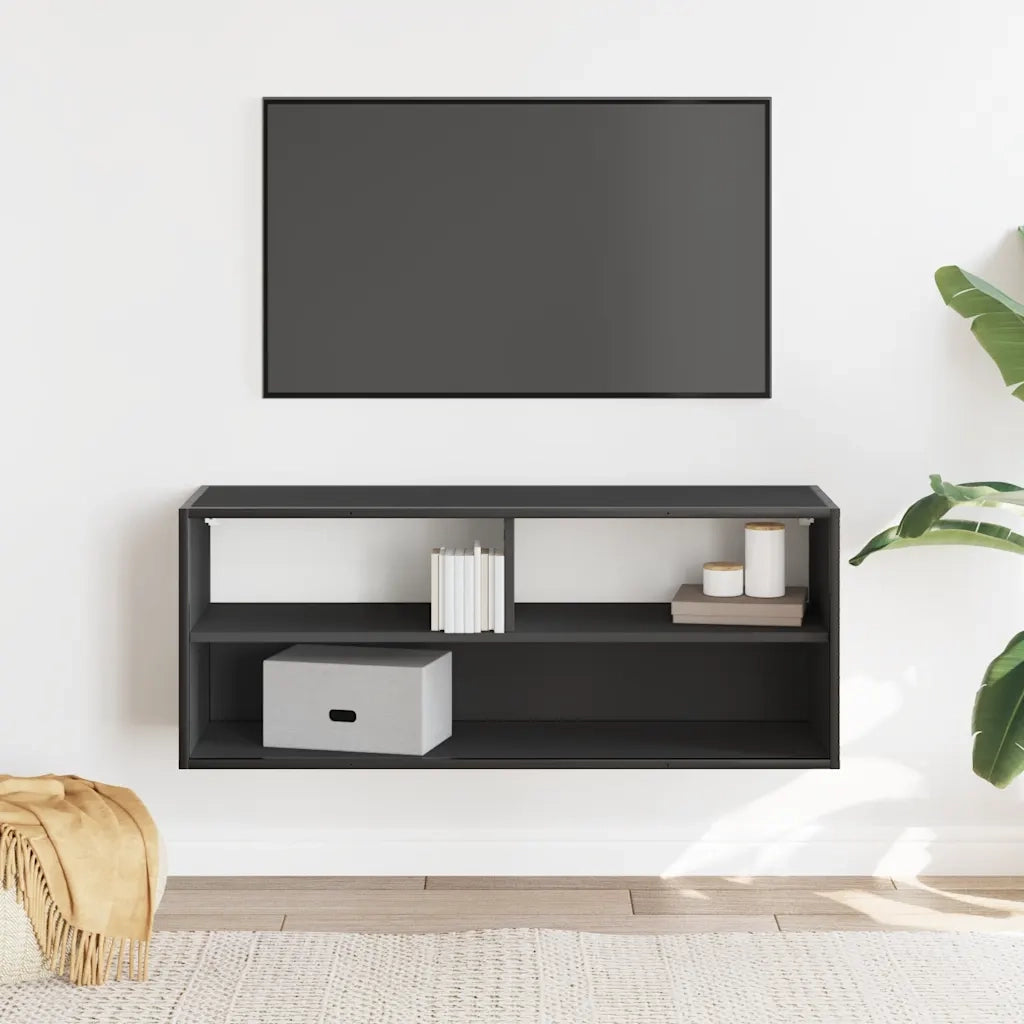 Mobile TV | Armadietto TV | Mobile Porta TV Nero 100x31x39,5 cm in Truciolato e Metallo