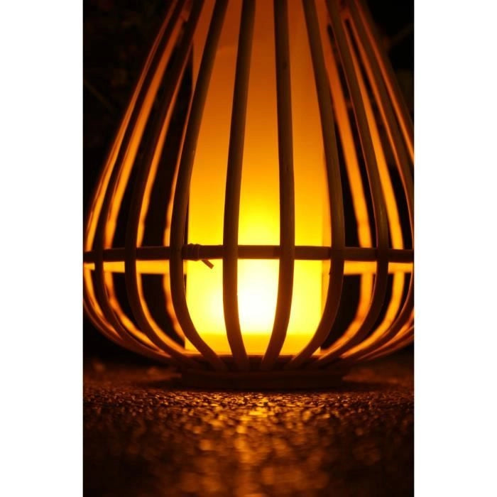 Lampada solare in bambù - Marta - Beige