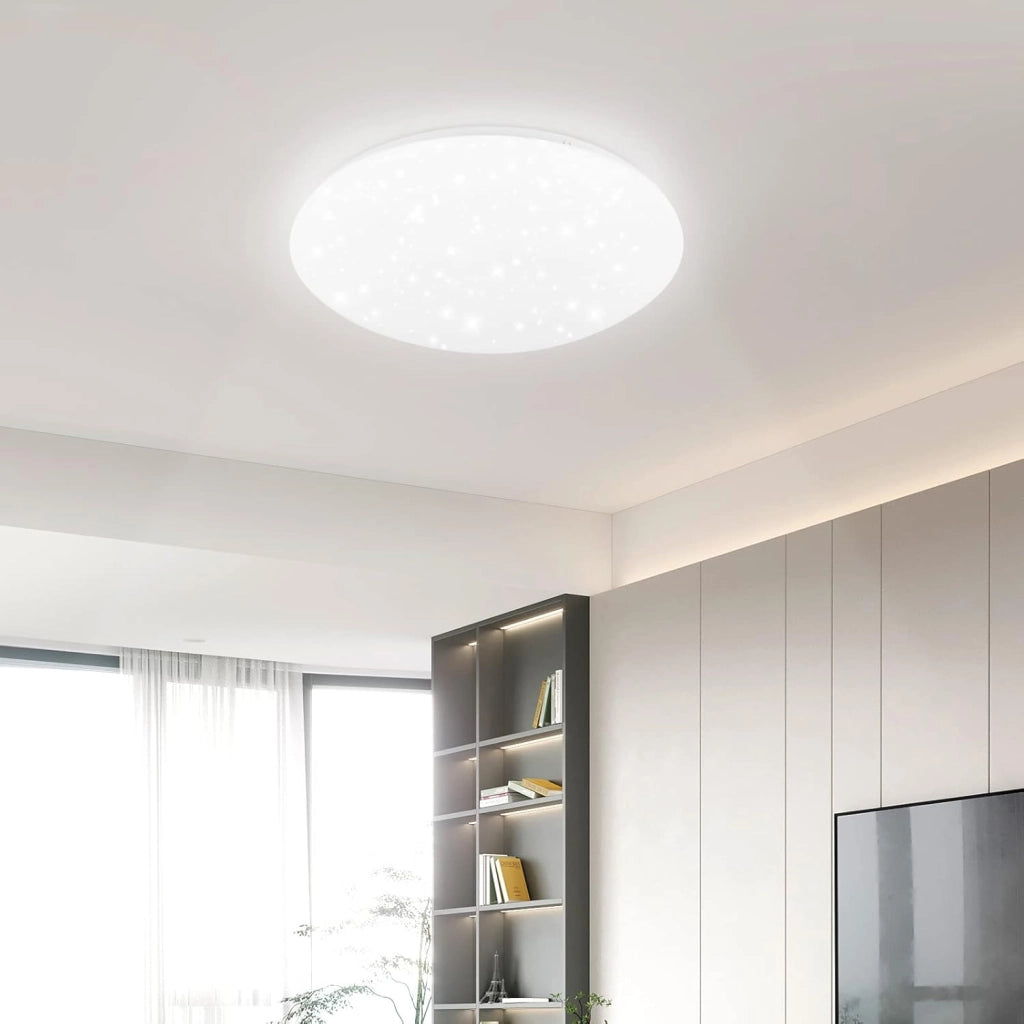 ZMH Lampada da soffitto plafoniera LED cielo stellato 30 cm rotonda 18W per camera letto cucina bagno