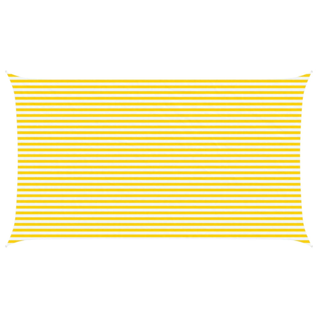Vela da ombra solare Giallo e Bianco 7 x 4 m