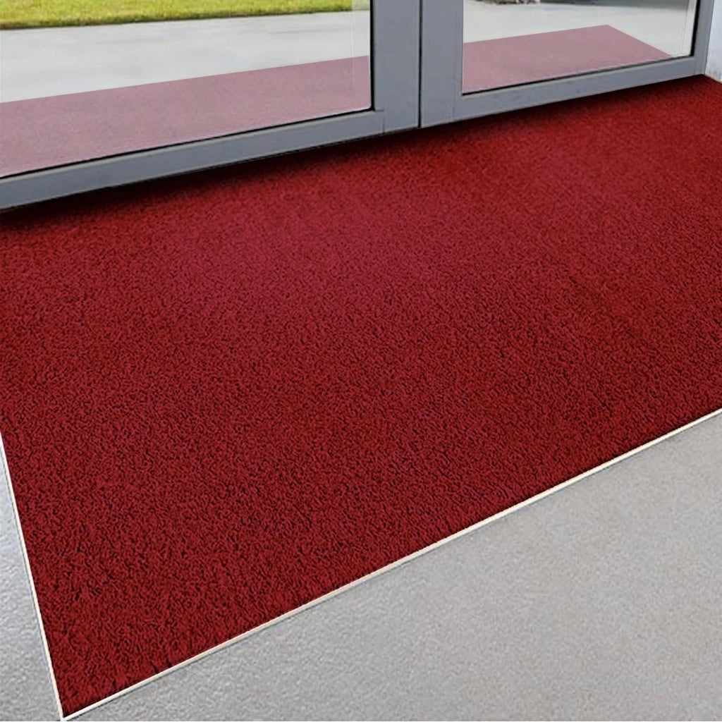 Zerbino Cocco Naturale Colorato Antiscivolo Su Misura Tappeto Ingresso Entrata 100x100 cm Bordeaux