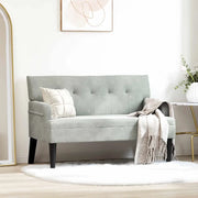Panca Chesterfield Grigio chiaro 112 x 65,5 x 75 cm Velluto 42019286