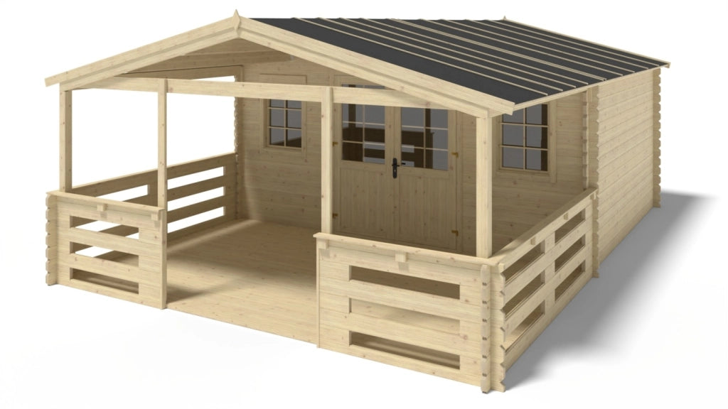 Veranda - 15 m2 - 5m x 3m - colore: naturale - DOM616 - ALTANKA