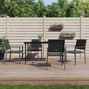 Set da Pranzo da Giardino 5 pz in Polyrattan e Acciaiocod mxl 100582