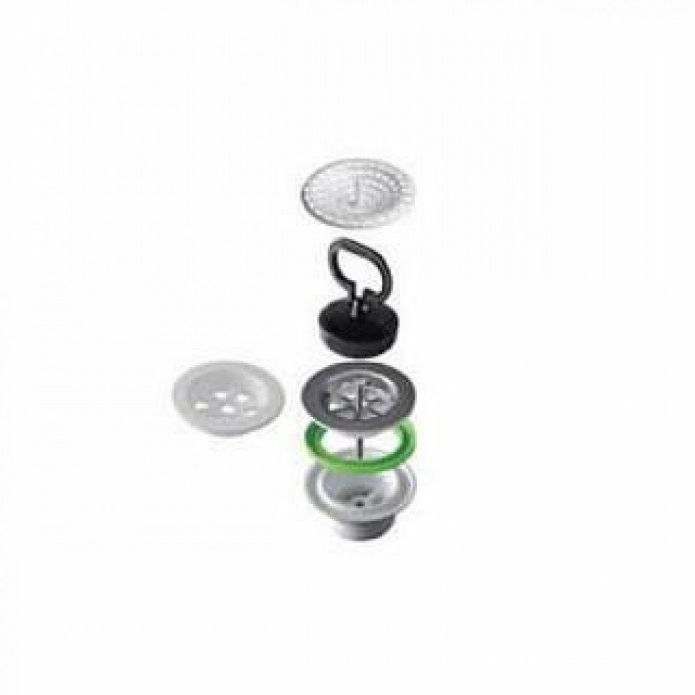 Piletta lavello 2 pp inox gr. se nza troppo pieno x lav.ceramica