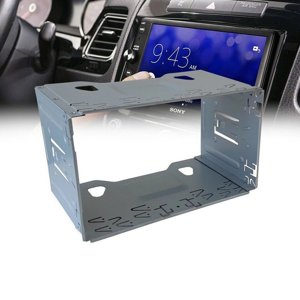 Trade Shop - Telaio Mascherina Per Autoradio 2 Din Adattatore Due Din Stereo Supporto Plancia -