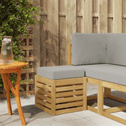 Sedia da giardino-Panca da esterno con cuscino Bianco 912324