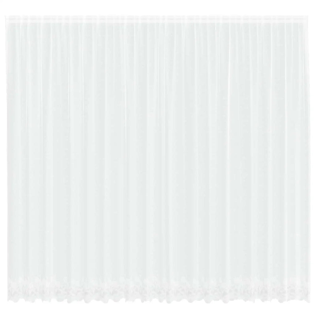 Tenda in Pizzo con tende Bianco 300 x 500 cm Poliestere 4107929