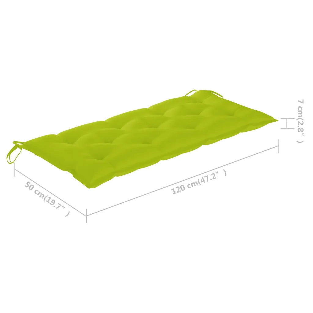 Panca da Giardino con Cuscino 120 cm in Bambù 3063902