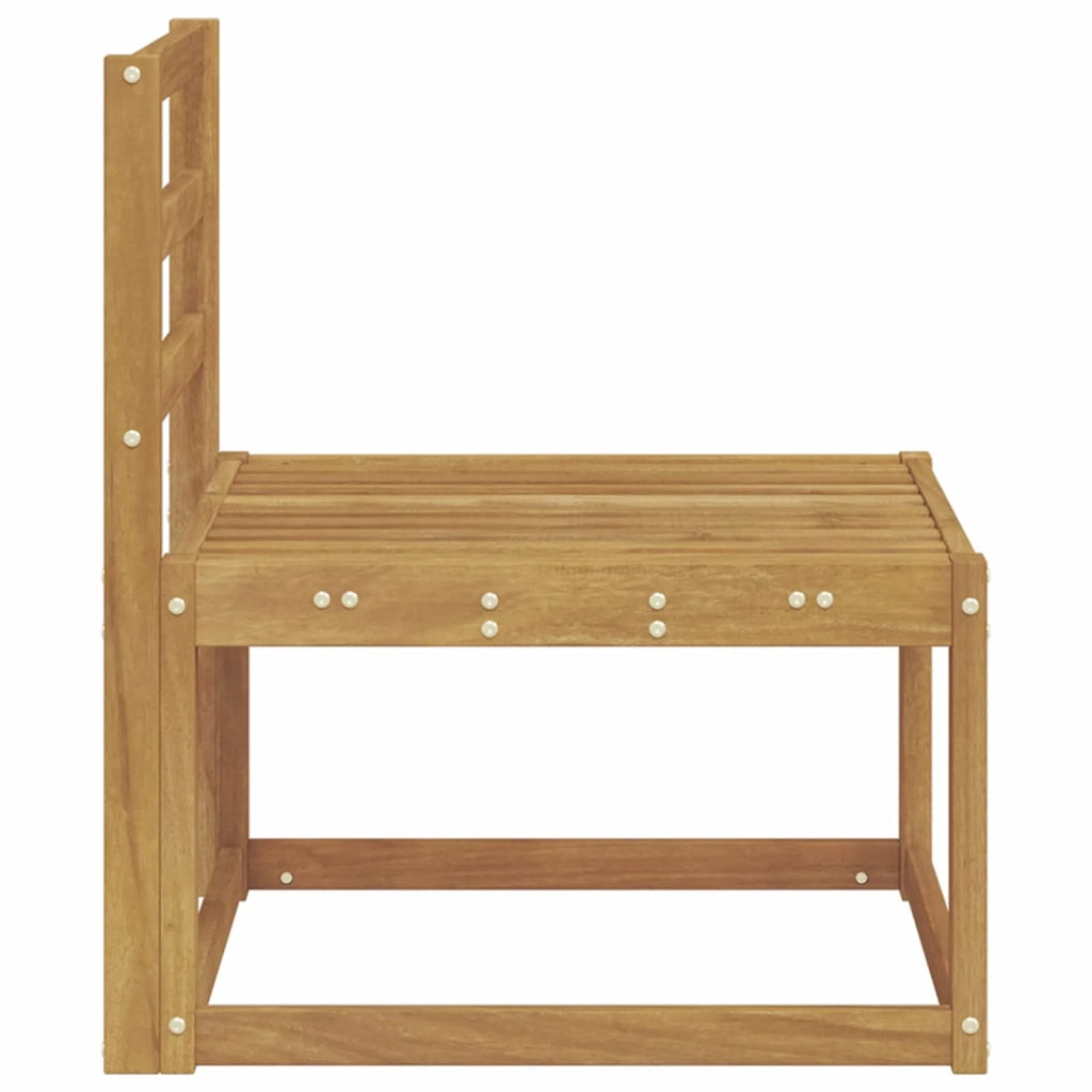 Divano centrale per esterno Legno di Acacia Massello Bianco 901457