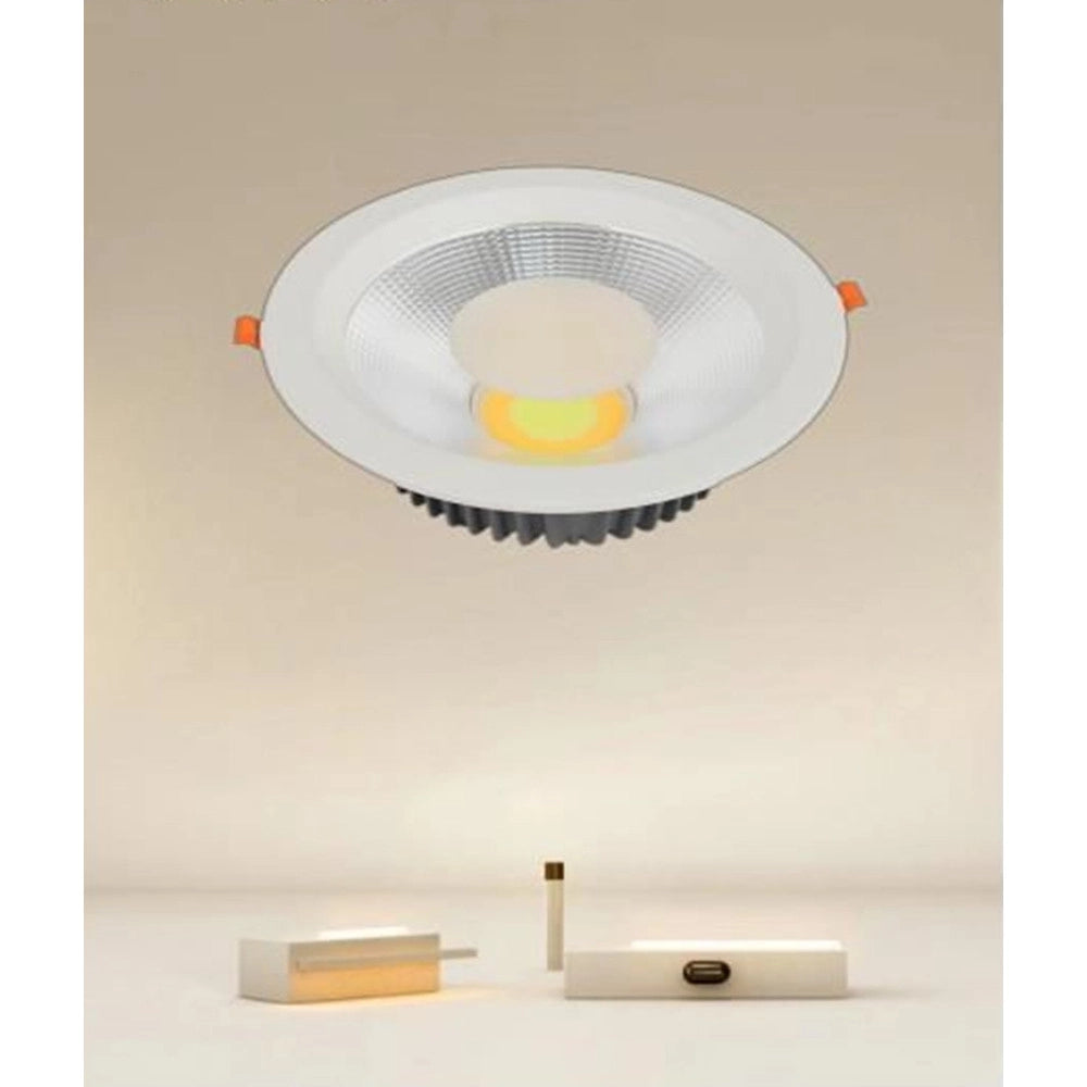 Trade Shop - Faretto Da Incasso Led Cob 35w Luce 3000k-6500k Bianco Illuminazione Interni 00427 -