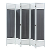 Paravento in bambù 200 x 170 cm bianco grigio scuro 03_0010226