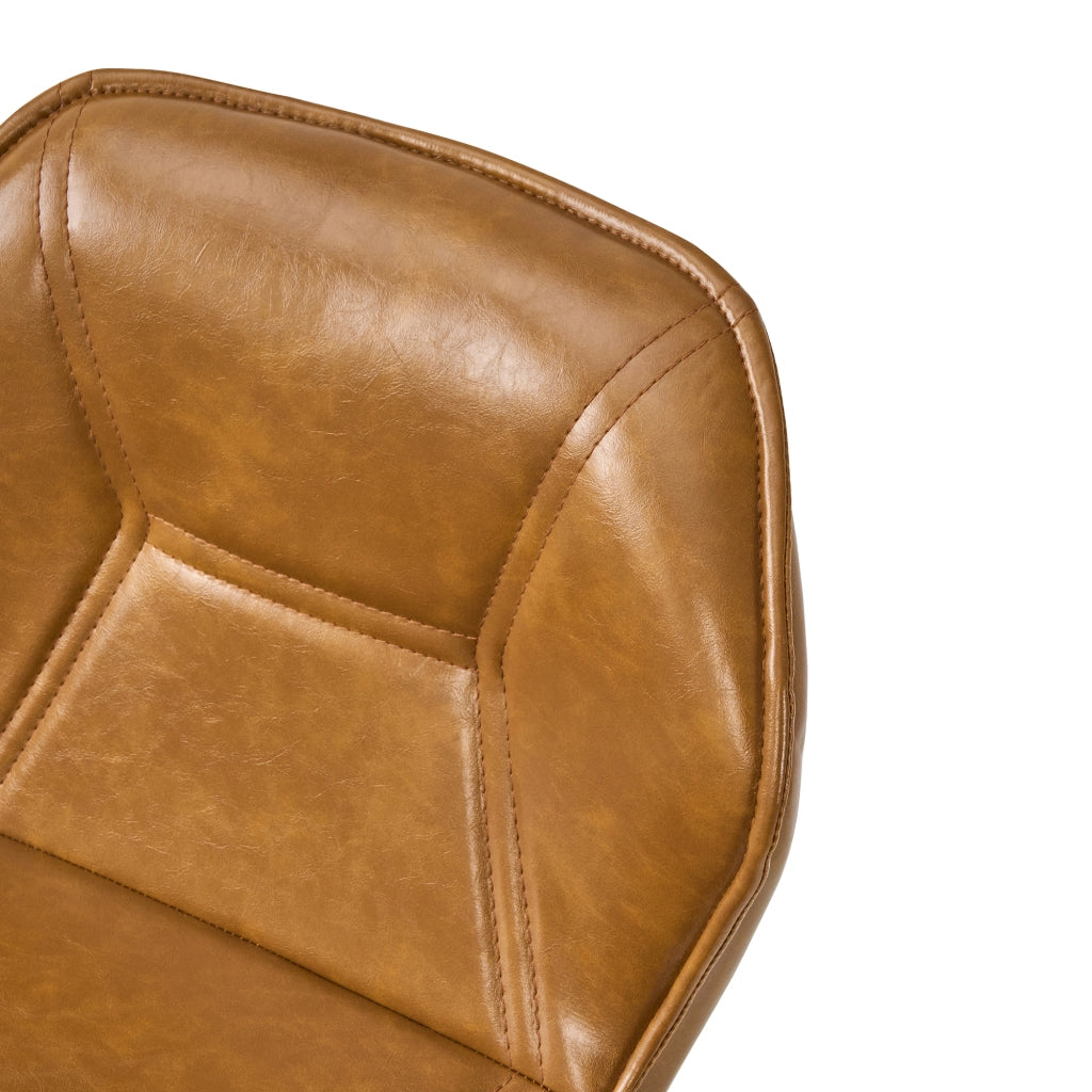 SGABELLO BAR Set da 2 pezzi in similpelle con schienale 66x42x51 cm Marrone