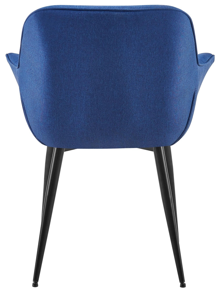 Sedia da pranzo Roseville blu,Tessuto