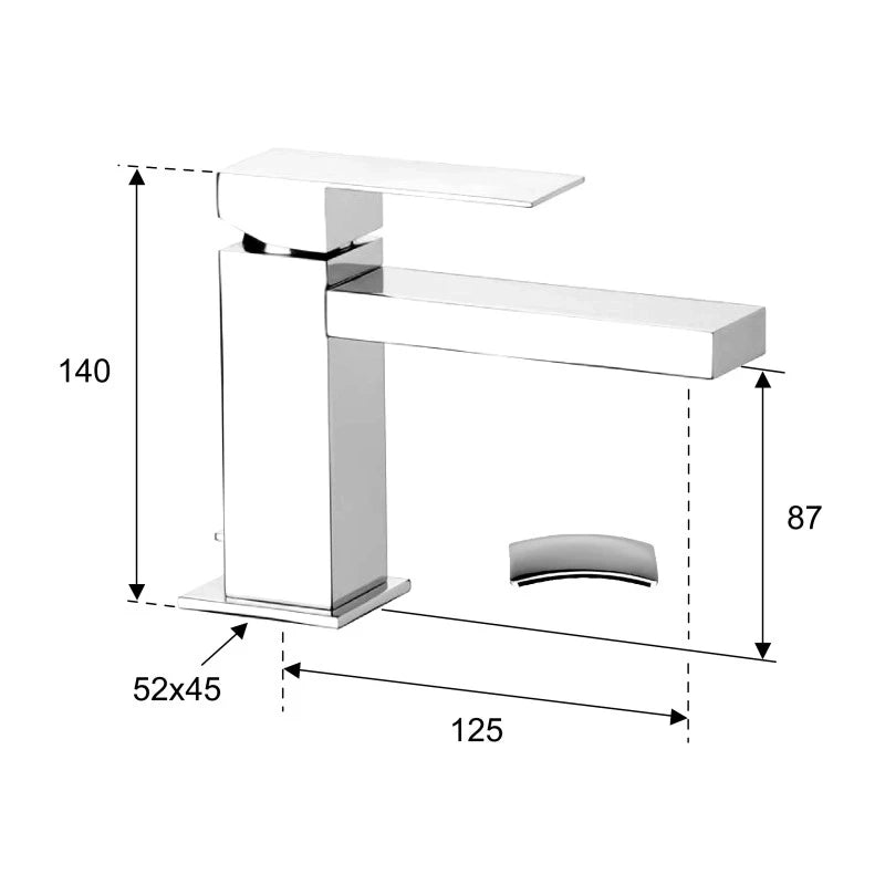 Rubinetto miscelatore lavabo serie q design