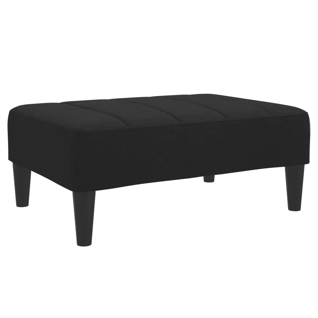 Poggiapiedi Nero 77x55x31 cm in Tessuto