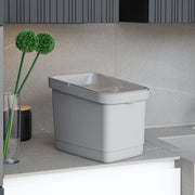 PATTUMIERA STOCCOLMA 20,5L 29X39,2XH32,5CM GRIGIA.