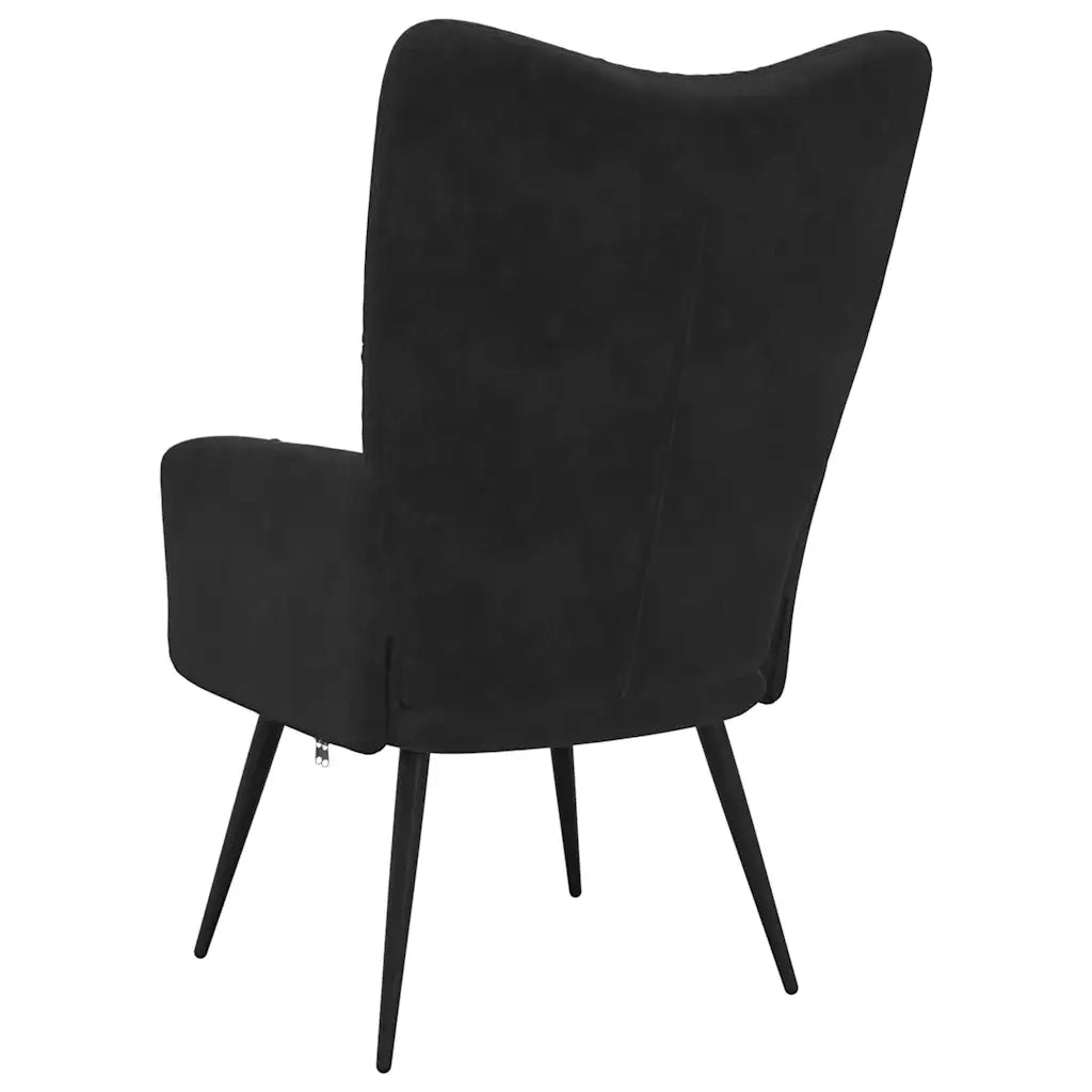 Poltrona Relax Nera in Velluto cod mxl 32727