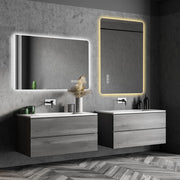 Specchio bagno LED 60 x 100 cm, anti-appannamento, 3 tonalità di luce, dimmerabile, memoria, montaggio orizzontale e verticale