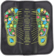 Mat Mat di Massaggio per i Piedi - Reflexologia - Acupressione - Circolazione del Sangue - Alleviamento del Dolore - Ripiegabile - Pelle Artificiale 35x35cm - Mat di Reflexologia