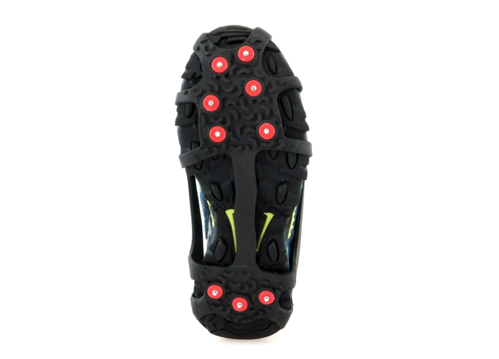 Ramponcini Per Ghiaccio Neve Flessibili Solette Scarpe/Scarponi Antiscivolo -30° - L - Nero