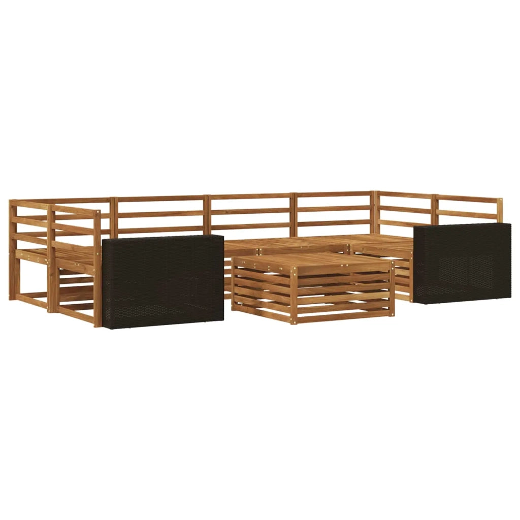 Set di divani da esterno 7 pcs Naturale 3383092