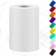 Tulle Bianco, 15cm x 91m, Tulle a Rullo, Tulle a Nastro, Retino Polyester a Spola per DIY, Decorazione di Festa e Matrimoni