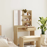 Toeletta con Specchio Rovere Sonoma 74,5x40x141 cm 802807