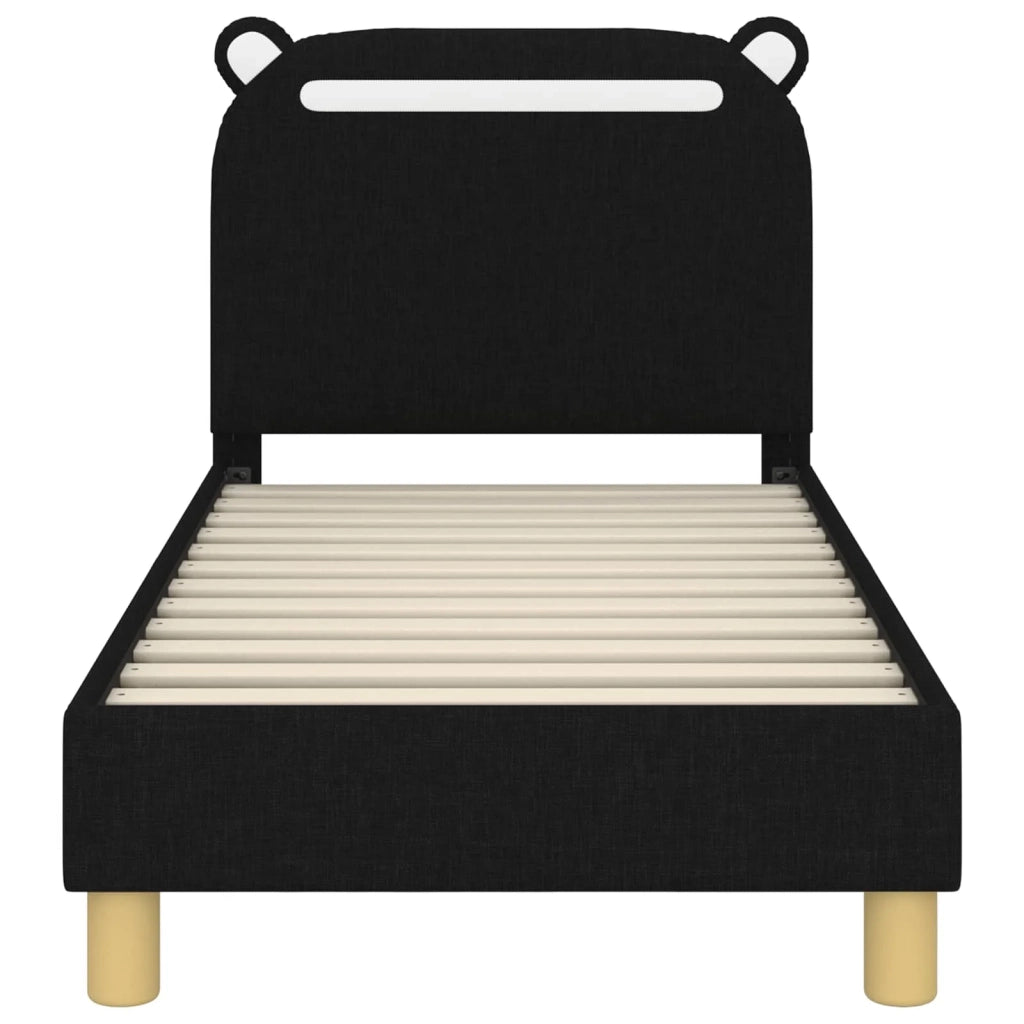Letto singolo | Letto per adulti | Struttura letto per bambini con testata Nero 70 x 140 cm