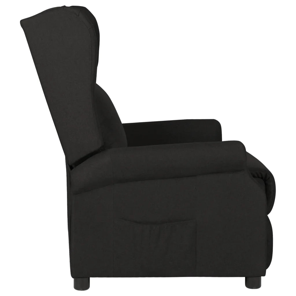 Divano Sedia-Poltrona Reclinabile in Tessuto Nero 700190