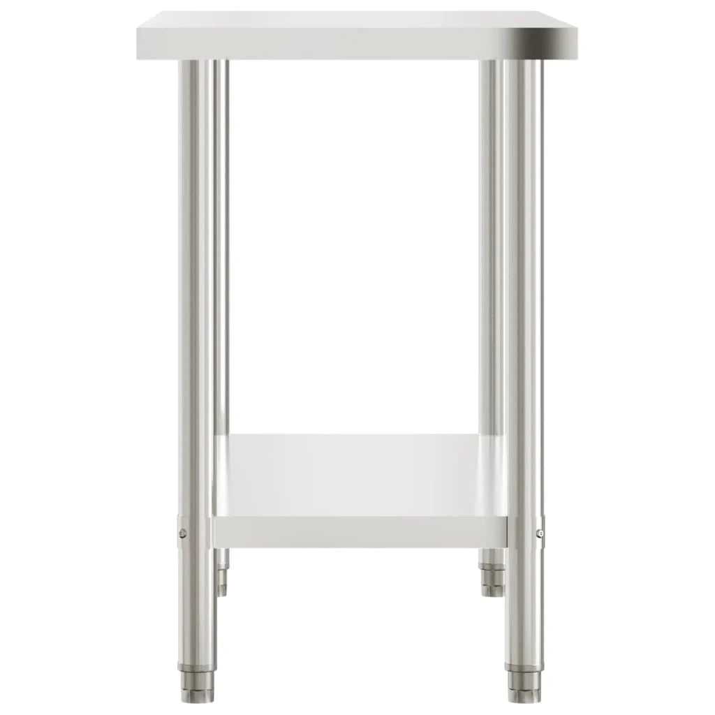 Tavolo da lavoro professionale da cucina 110 x 55 x 85 cm in acciaio inox 02_0045403