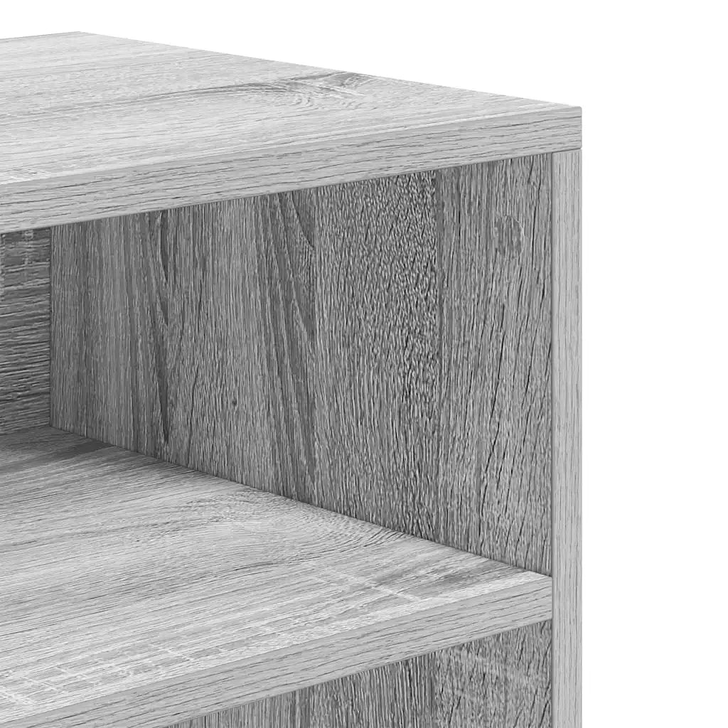 Libreria-Scaffale per Libri-Mobile di Stoccaggio Grigio Sonoma 60x30x71,5 cm in Legno Multistrato