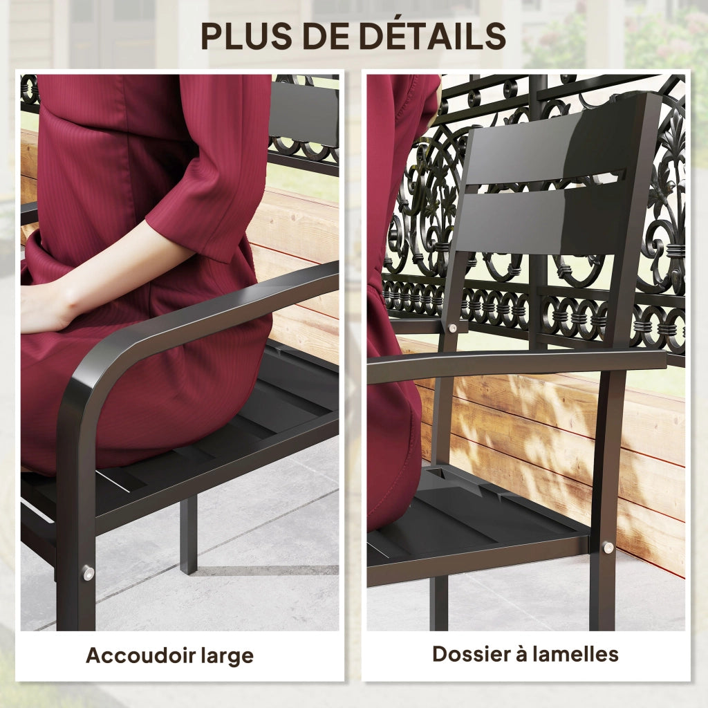 Sedia da giardino impilabile con braccioli ¨C zephmum ¨C grigio scuro, alluminio 56x58x83