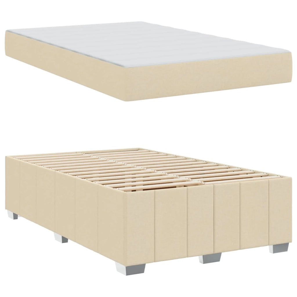 Struttura del letto con materasso Crema 120 x 200 cm Tessuto 3398284