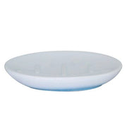 Trade Shop - Piatto Piattino Portasapone Saponetta Bagno Ceramica Bianco Azzurro Arredo 59912 -