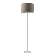 Vivien Piantana Bianca - Lampada da Terra con Paralume Cilindrico Tortora, Attacco E27, Potenza 75W, Grado IP20, Altezza 48cm - Rossini