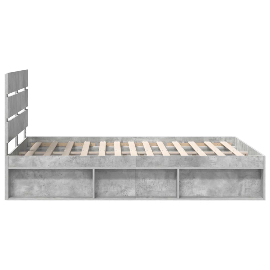 Struttura del letto Calcestruzzo 160 x 200 cm Pino massello 3411723