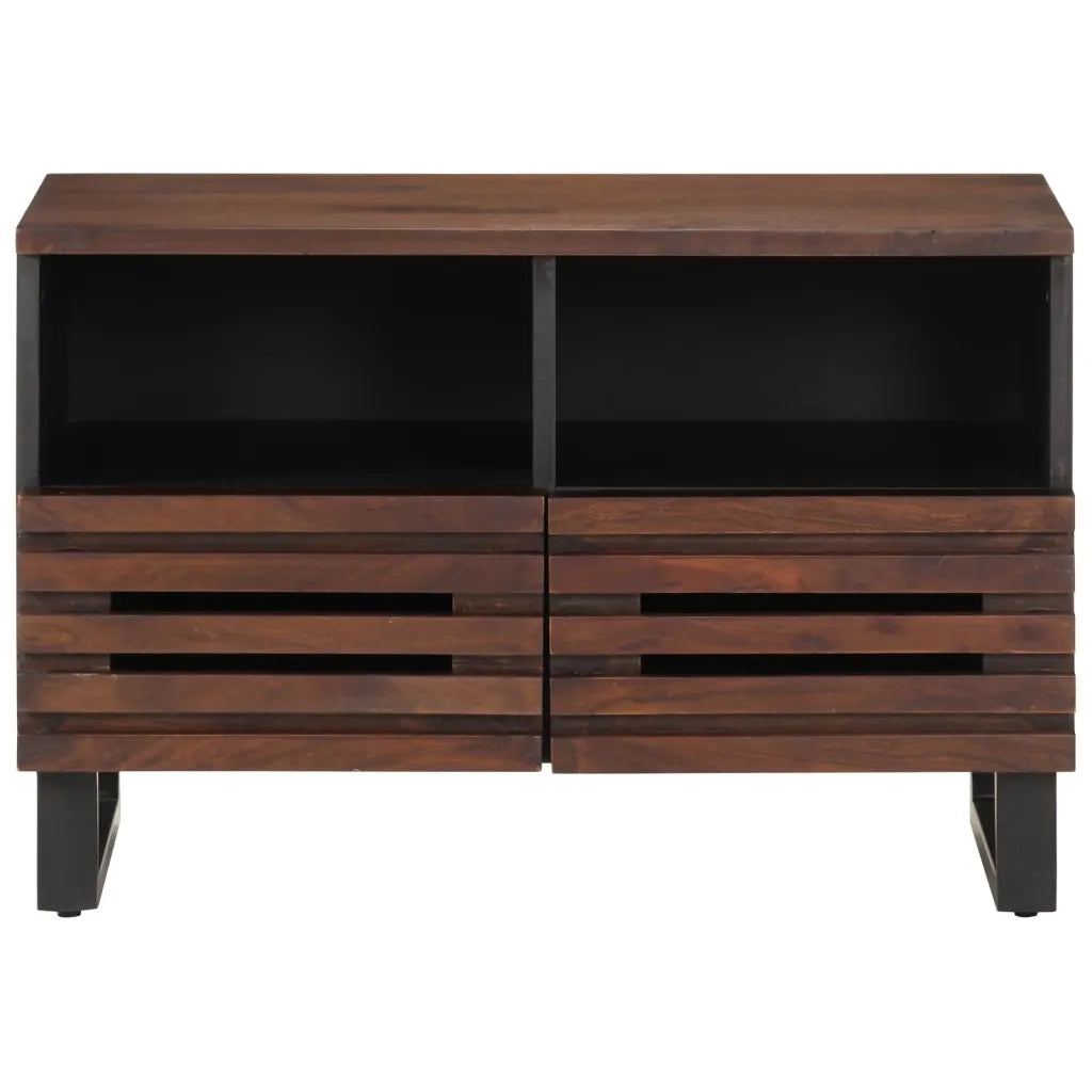 Mobile Porta TV-Mobile per TV-Credenza TV Marrone 70x34x46 cm in Legno Massello di Mango