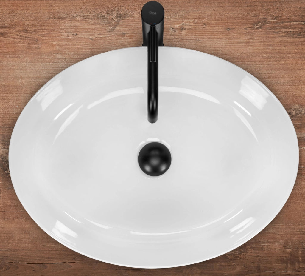 Lavabo Da Appoggio Rea Queen White