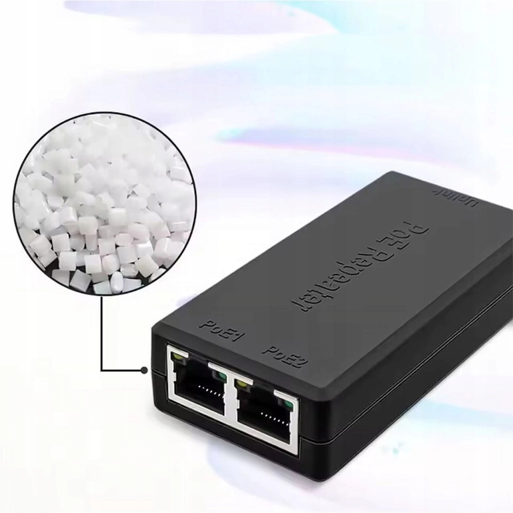 Ripetitore POE 1x IN 2x OUT – Gigabit 100M | IEEE802.3af/at, 30W, ABS | Plug&Play per Telecamere IP e Reti LAN