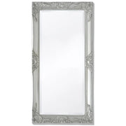 Specchio da Parete Stile Barocco 100x50 cm Argento