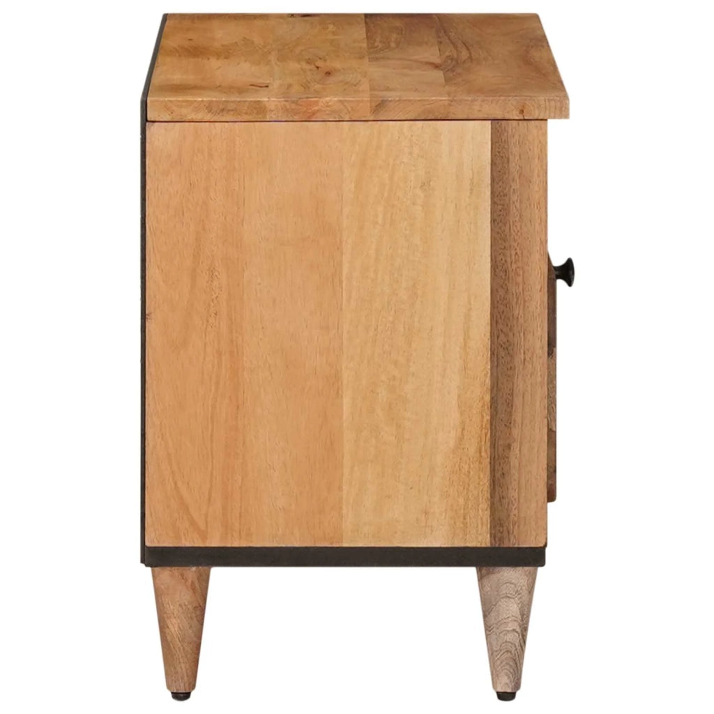 Mobile TV Naturale 80 x 33 x 46 cm Legno di mango massello