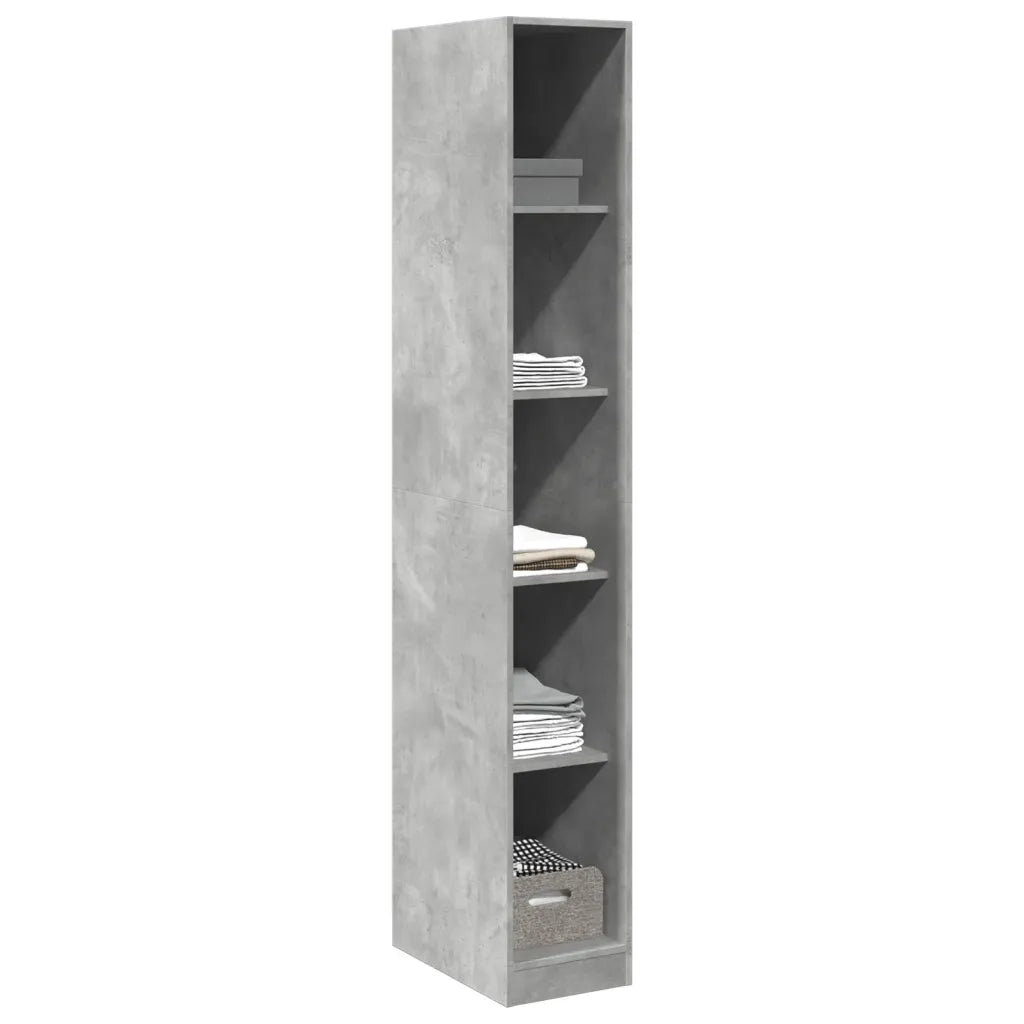 vidaXL Armadio Grigio Cemento 30x50x200 cm in Legno tecnico