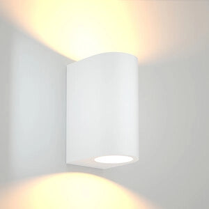 APPLIQUE DRAPION 15X9,5X7CM BIANCO GU10 2X5W- 1,0 pz