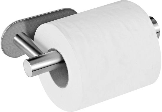 Supporto per carta igienica senza forare, supporto per carta igienica autoadesivo in acciaio inossidabile Supporto per carta igienica rotondo per cucina e bagno